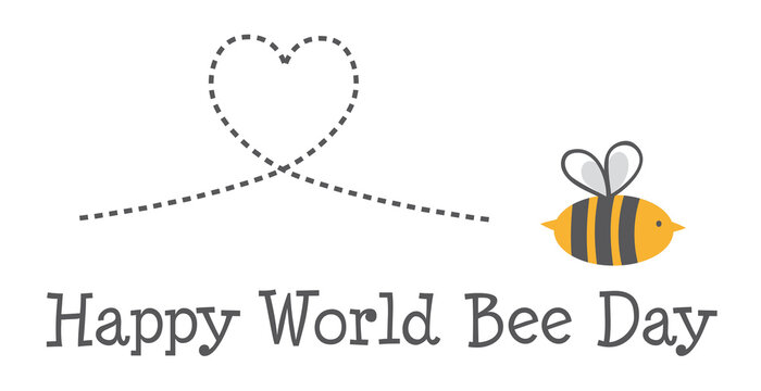 Fröhlicher Welt Bienen Tag, Text, Logo