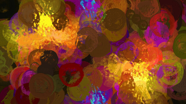 Abstract Vibrant Background Digital Illustration