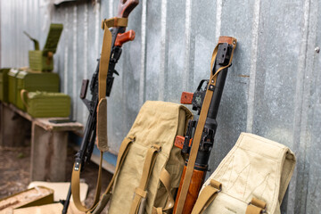 Ammunition of iron military weapon during Ukraine war