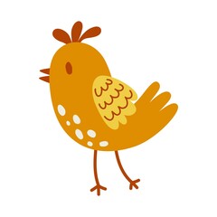 Cute vector bird illustration. Element for design.
