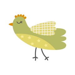 Cute vector bird illustration. Element for design.