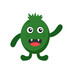 Vector cute monster. Illustration in flat style.