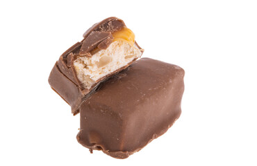 chocolate truffles isolated