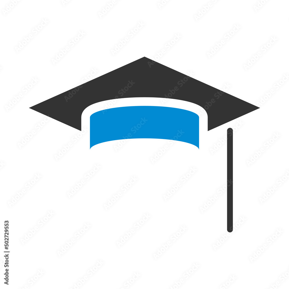 Wall mural icon of graduation cap