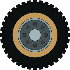 vector illustration of a wheel