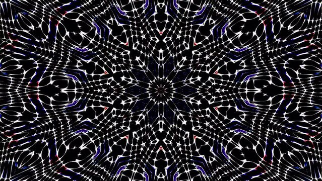 Abstract Kaleidoscope pattern with full colors. Magic mandala. 4k	