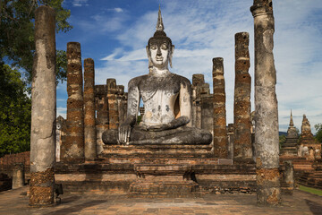 Viharn Soong at Wat Mahathat in Sukhothai, Thailand