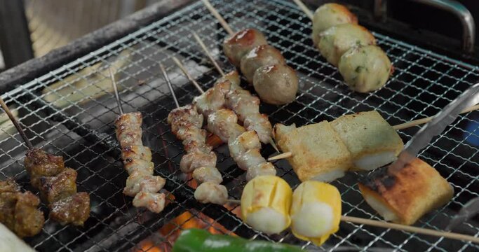 Hong Kong style bbq with different food