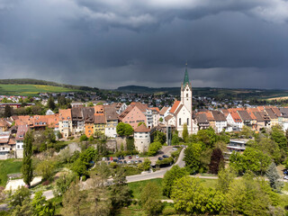 Fototapeta premium Blick auf die Altstadt von Stadt Engen im Hegau 