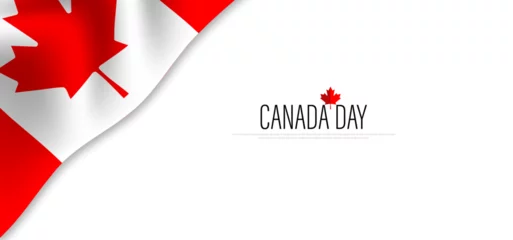 Fotobehang Happy Canada Day background vector illustration. © The Deep Designer