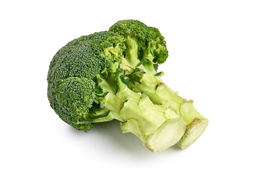 Fresh green broccoli, isolated on white background. High resolution image.