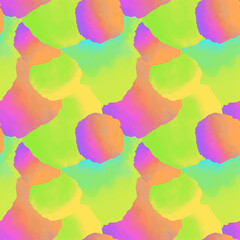 Seamless pattern with abstract watercolor bright spots. Vector endless texture