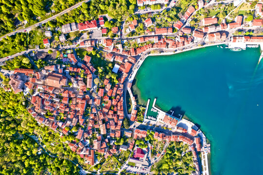 Aerial view of town of Bakar in Kvarner bay area