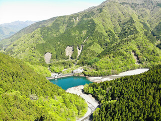 徳島県三好市　名頃ダムの風景
