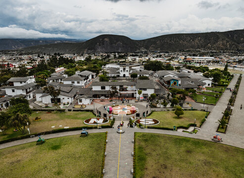 The equator running through Quito, Ecuador, South America