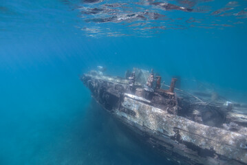 ship wreck in the sea