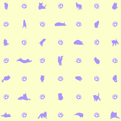 seamless pattern with cat