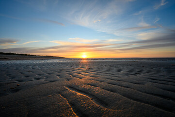 Sonnenuntergang am Wattenmeer