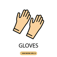 gloves icons  symbol vector elements for infographic web