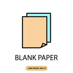 blank paper icons  symbol vector elements for infographic web