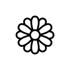 chrysanthemum icon, vector line style