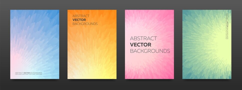 Set of laconic, abstract backgrounds in pastel colors for your design.
Vector.