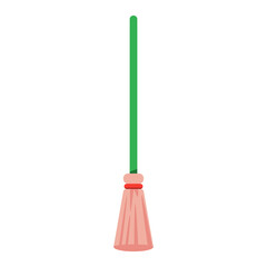 Broom vector cartoon illustration isolated on a white background.