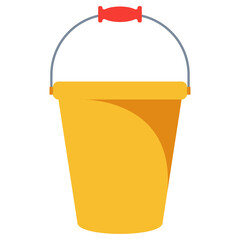 Plastic bucket vector cartoon illustration isolated on a white background. © Roi_and_Roi