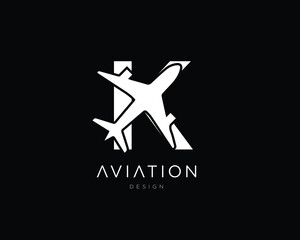 Minimalist Letter K Aviation Logo Design | K Airplane Logo Design