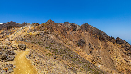 朝日岳への登山道　那須連山　縦走
