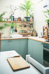 Shot of an beautiful small apartment kitchen