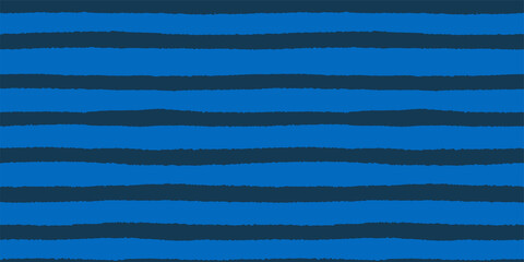 Simple stripe nautical vector seamless pattern design with navy and aqua blue lines.