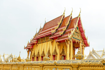 Naklejka premium Chareon Rat Bamrung Temple (Nong Phong Nok Temple) Nakhon Pathom,Thailand 