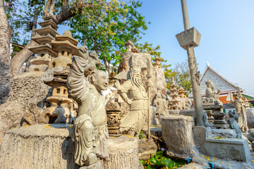 Beautiful sculpture at a cemetery in Thailand.
