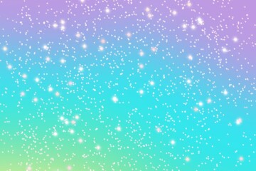 Obraz premium Abstract fantasy rainbow unicorn background with magic sparkles, stars.