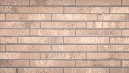 Brown brick wall close up. Background of brick wall