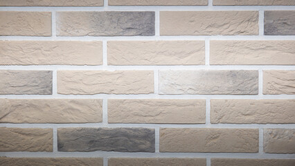 Brown brick wall close up. Background of brick wall