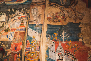 Wat Phumin temple and its wall painting in Nan city, Thailand