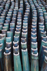 clay tile, hand-made tile, green roof, background tile