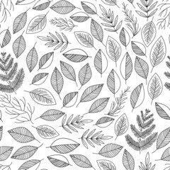 Seamless pattern leafs