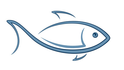 The symbol of stylized blue fish.