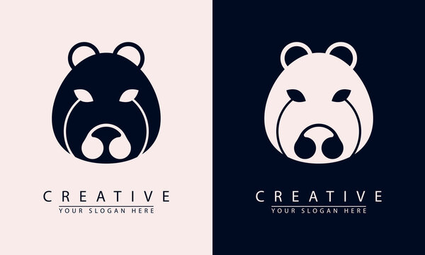 vector bear head logo