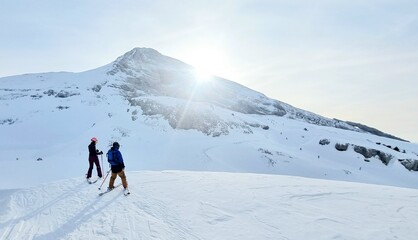 Fototapeta na wymiar Ski de piste et ski de fond