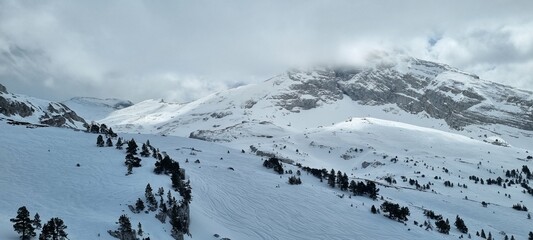 Fototapeta na wymiar Paysages de Montagne en hiver