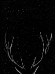 Obraz na płótnie Canvas silhouette of a deer