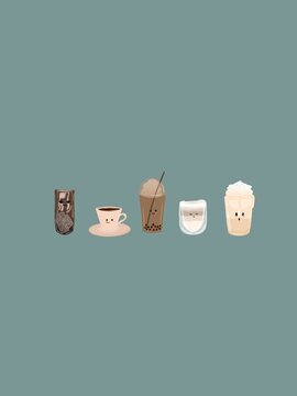 cup of different coffees