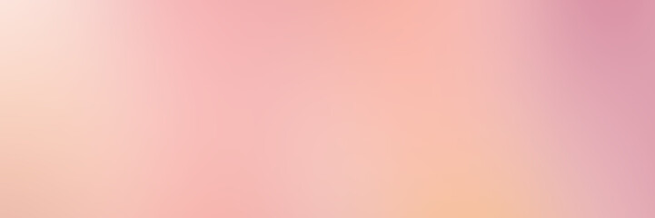 Soft gradient Banner with Smooth Blurred pink pastel and peach colors