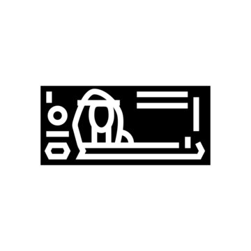 bahraini dinar bhd glyph icon vector. bahraini dinar bhd sign. isolated contour symbol black illustration