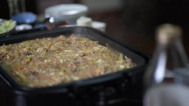 	自宅で作るもんじゃ焼き