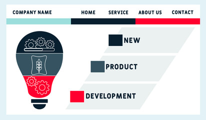 NPD New Product Development acronym. business concept background.  vector illustration concept with keywords and icons. lettering illustration with icons for web banner, flyer, landing page